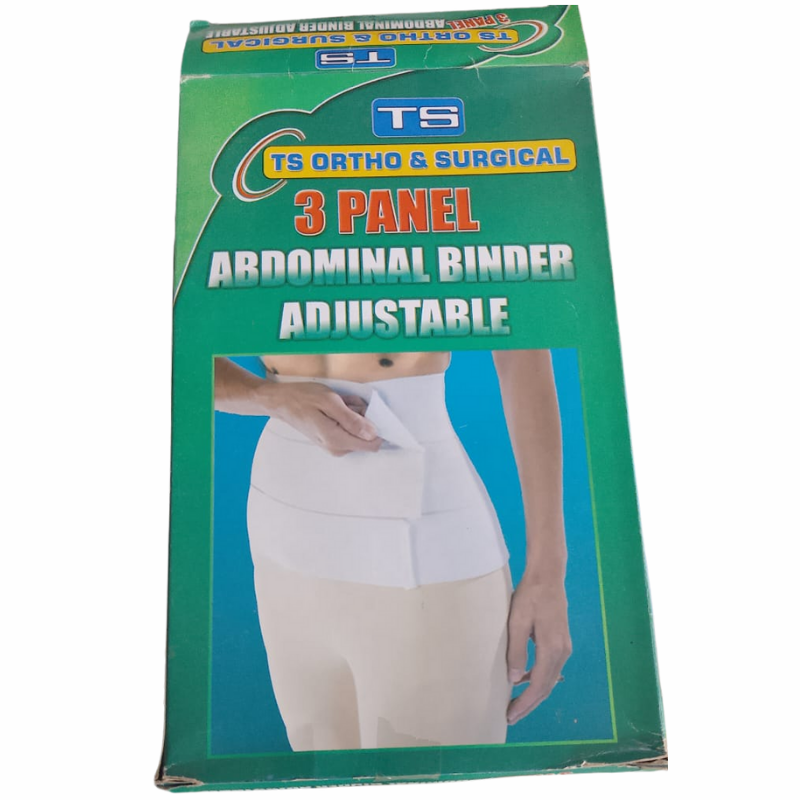 Ts Ortho Surgical 3 Panel Abdominal Binder Adjustable Post Surgical Support Belt - The Healthcare Shop Pakistan