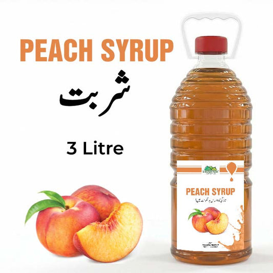 Peach Syrup / Aarhu Sharbat / 3 Liter Institutional Bulk For HORECA Family, Hotels, Restaurants, Catering, Cafes