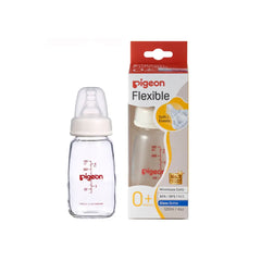 PIGEON BABY FEEDING BOTTLE GLASS 0M+120 ML 79217 Default Title - MamasJan Grocery Nonfood