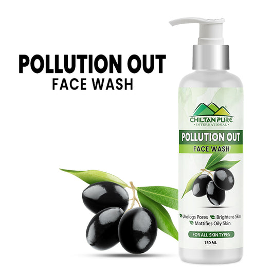 Pollution Out Face Wash - Detoxifies Skin, Anti-Aging, Unclogs Pores, Eliminates Dirt &amp; Impurities