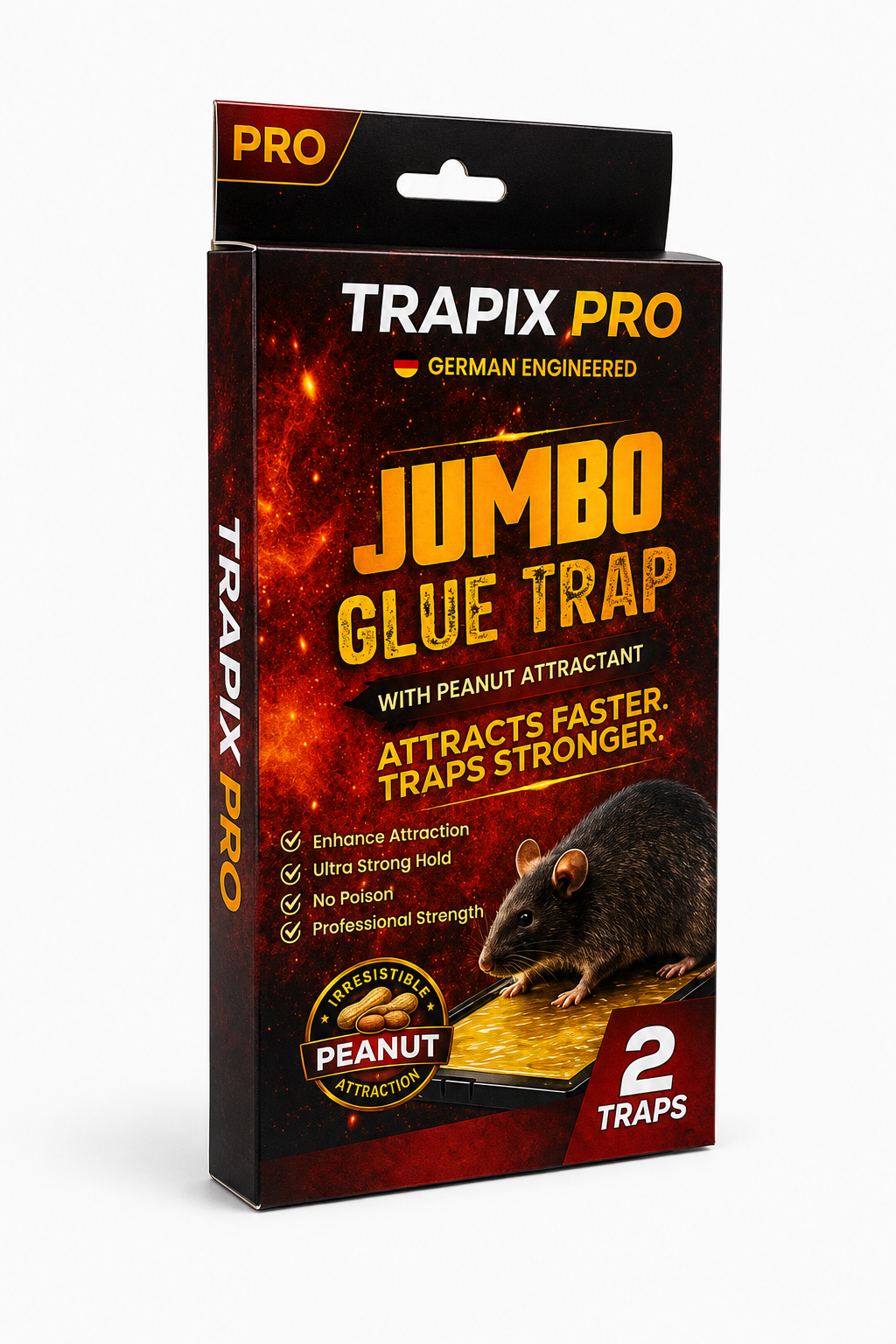 TRAPIX JUMBO PRO NO ESCAPE GLUE TRAP 2 WITH PEANUT FAST ATTR Default Title - MamasJan New Arrivals