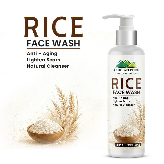 Rice Face Wash – Acts as a Natural Cleanser, Anti – Aging, Lighten Scars, Mattifies Oily Skin, & Soothes Sun Damage 150ml