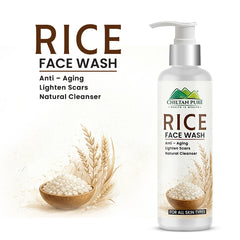 Rice Face Wash – Acts as a Natural Cleanser, Anti – Aging, Lighten Scars, Mattifies Oily Skin, & Soothes Sun Damage 150ml