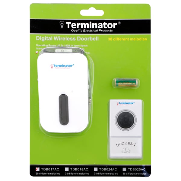 TERMINATOR DOOR BELL TDB017AC-13A Default Title - MamasJan Electronics