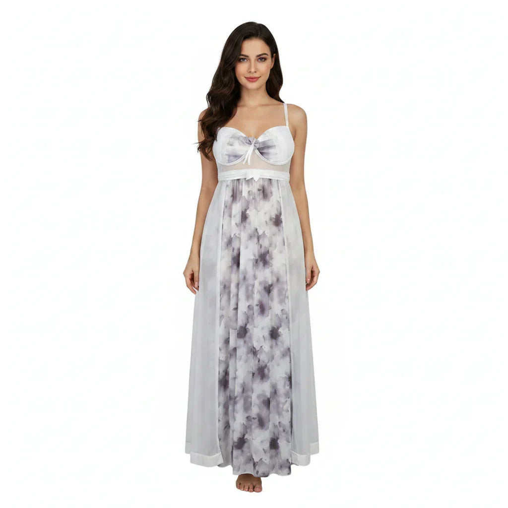 SARI NIGHTDRESS LNG5-4434 White / 2XL - MamasJan Lingerie