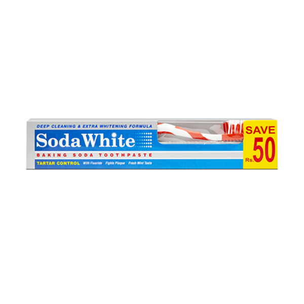 Soda White Whitening Toothpaste Brush Pack