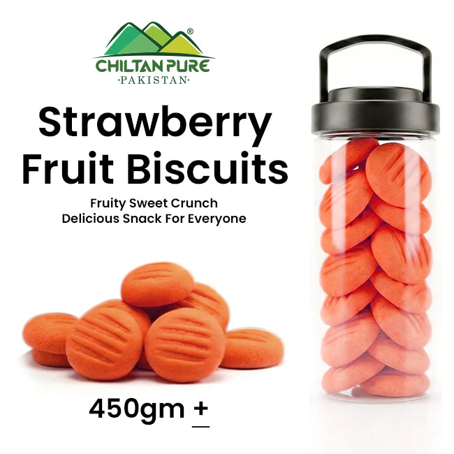 Strawberry Biscuit Cookies / Made With Organic Desi Butter, Bakery Biscuit