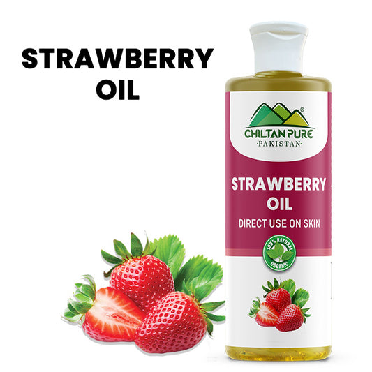 Strawberry Oil – Reduces wrinkles, Improves skin elasticity, Excellent for sensitive & dry skin 100% pure organic [Infused]
