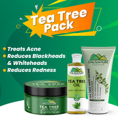 Tea Tree Pack-Treats Acne, Reduces Redness, Decreases Blackheads & Whiteheads