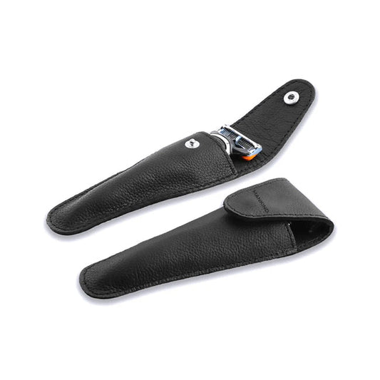 Travel Razor Case – Compact Black Pouch for Safety Razors