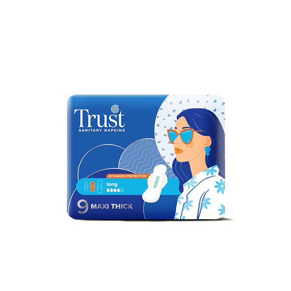 Trust Breathable Maxi Thick Dry Mesh Long 9Pcs