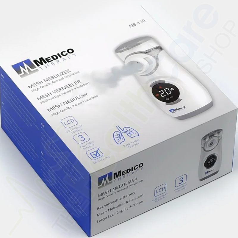 Medico Nb 110 Mesh Nebulizer Portable Silent Rechargeable For Efficient Respiratory Care - The Healthcare Shop Pakistan