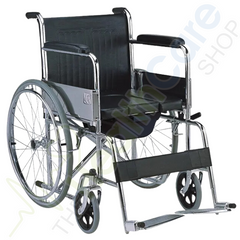Commode Wheelchair 608 Foldable Comfortable Mobility Aid - The Healthcare Shop Pakistan