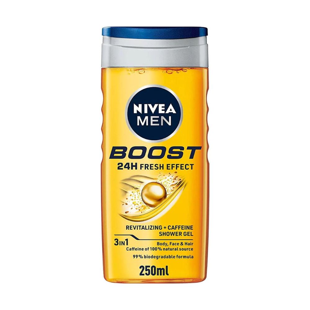 Nivea Shower Gel Boost 24H Fresh Effect 3 In 1 For Men 250Ml