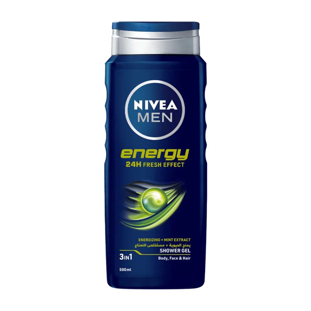 Nivea Shower Gel Energy 24H Fresh Effect 3In1 Men 500Ml