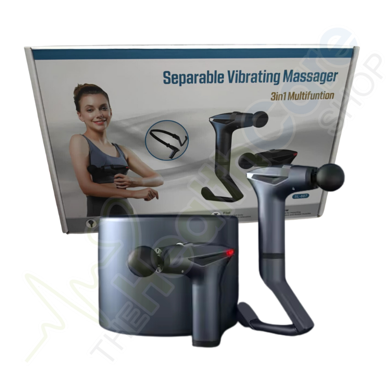 Separable Vibrating Massager Sl 887 Multifunctional 3 In 1 Portable Massage Gun With Attached Belt - The Healthcare Shop Pakistan