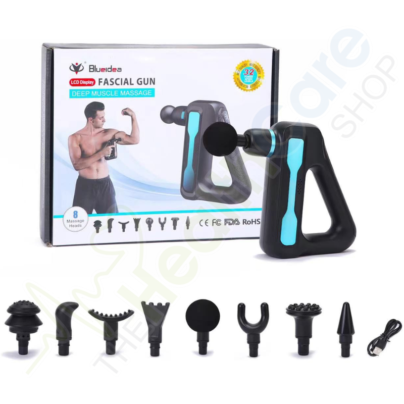 Blueidea Fascial Triangle Massager Deep Tissue Muscle Massage With 8X Heads Adjustable Speeds - The Healthcare Shop Pakistan