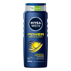 Nivea Shower Gel Power 24H Fresh Effect 3In1 Men 500Ml