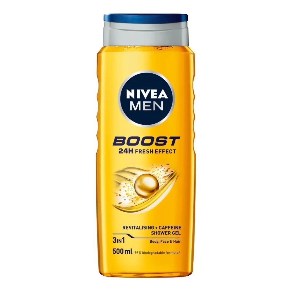 Nivea Shower Gel Boost 24H Fresh Effect 3In1 Men 500Ml