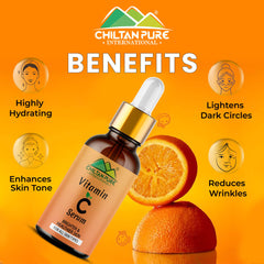 Vitamin C Serum 🍊 for Face - Best for Reducing Wrinkles, lines & Dark Circles also Promotes Shiny and Healthier Skin
