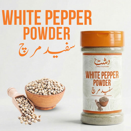 White Pepper Powder - Mild Heat, Bold Taste in Every Bite