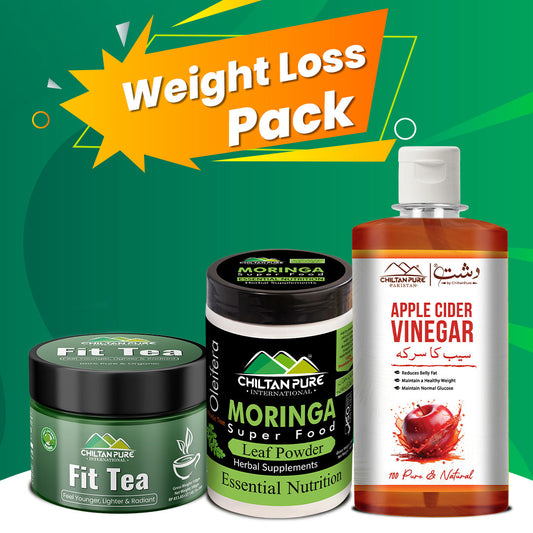 Weight Loss Kit - Apple Cider Vinegar, Moringa Powder Super Food, Fit Tea