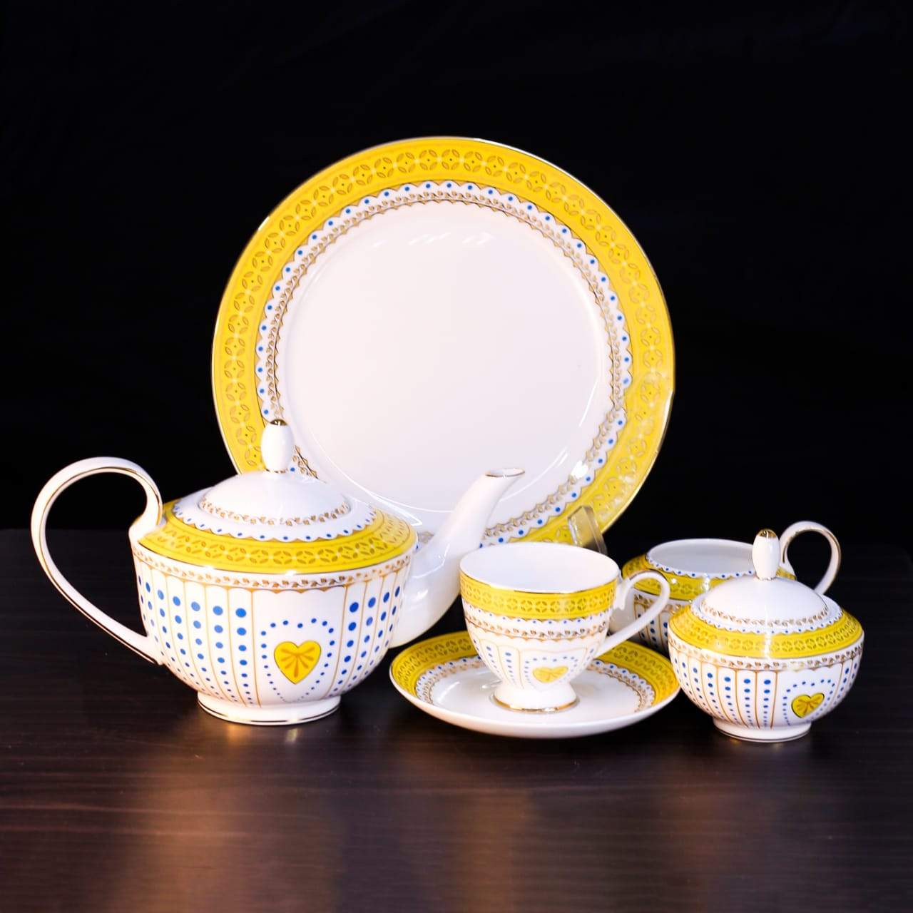 TEA SET 24PC ROYAL BISTRO 24-AC02Y Default Title - MamasJan Crockery