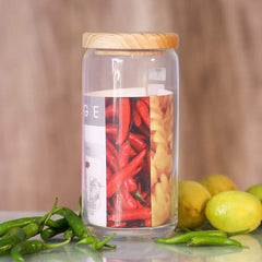 JAR OCEAN WOODEN 2536-W Default Title - MamasJan Crockery