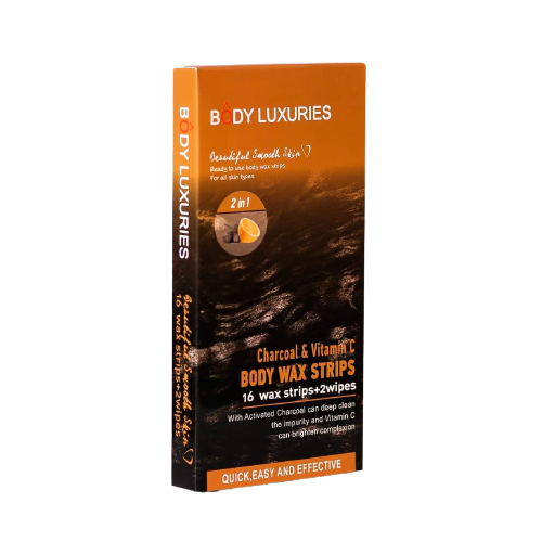 BODY LUXURIES WAX STRIPS CHARCOAL AND VITAMIN C 2IN1 16+2S Default Title - MamasJan Grocery Nonfood