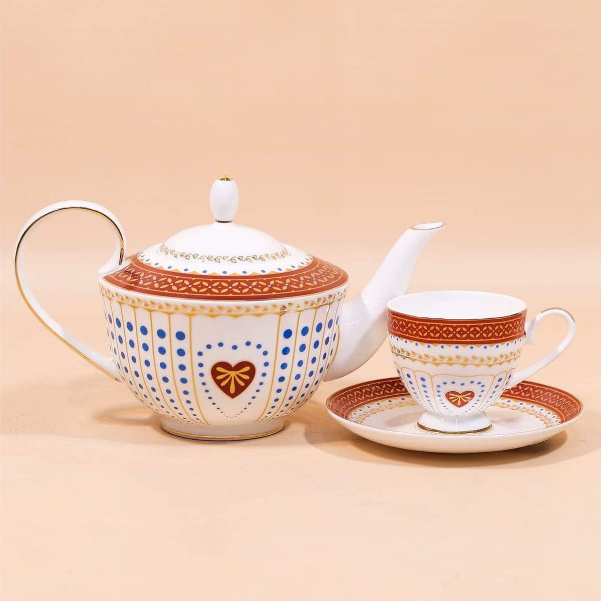 TEA SET 24PC ROYAL BISTRO 24-AC02R Default Title - MamasJan Crockery