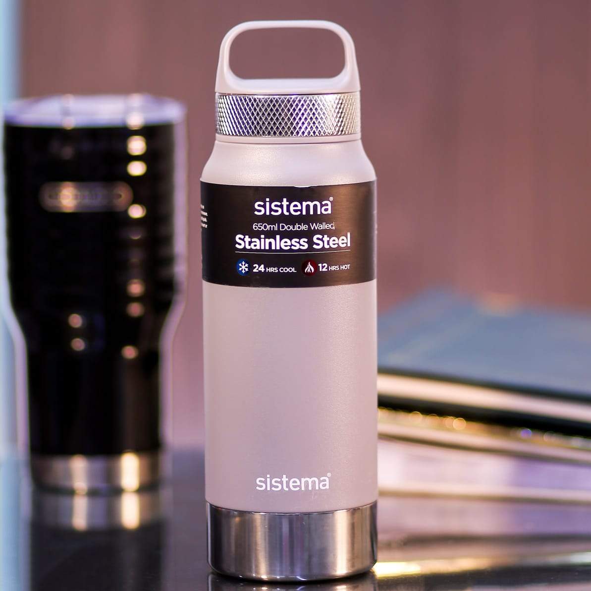 BOTTLE STEEL SISTEMA 650 ML 560 Default Title - MamasJan Crockery