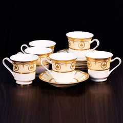 CUP & SAUCER SET ROYAL BISTRO 12PC 12-HH-904Y Default Title - MamasJan Crockery
