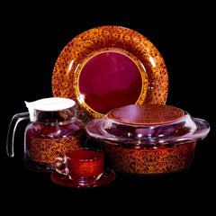 DINNER SET LUMINARC 71PC AIKA RED K6830 Default Title - MamasJan Crockery