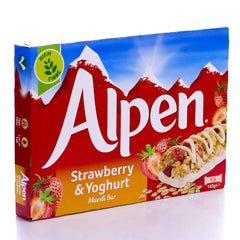 ALPEN CEREAL BARS STRAWBERRY AND YOGURT 5PC 145 GM Default Title - MamasJan Grocery