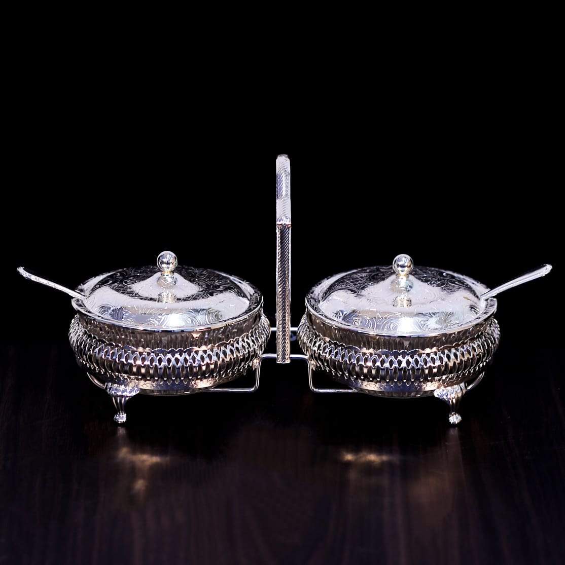 JAM POT SET QUEENANE W/SPOON 4332 Default Title - MamasJan Crockery