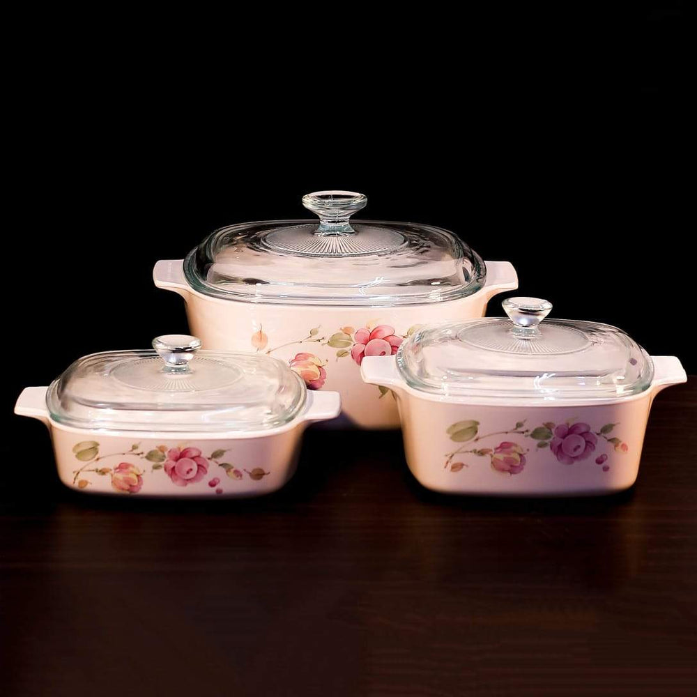 DONGA SET CORNINGWARE 6PC COUNTRY ROSE A140RS SET Default Title - MamasJan Crockery