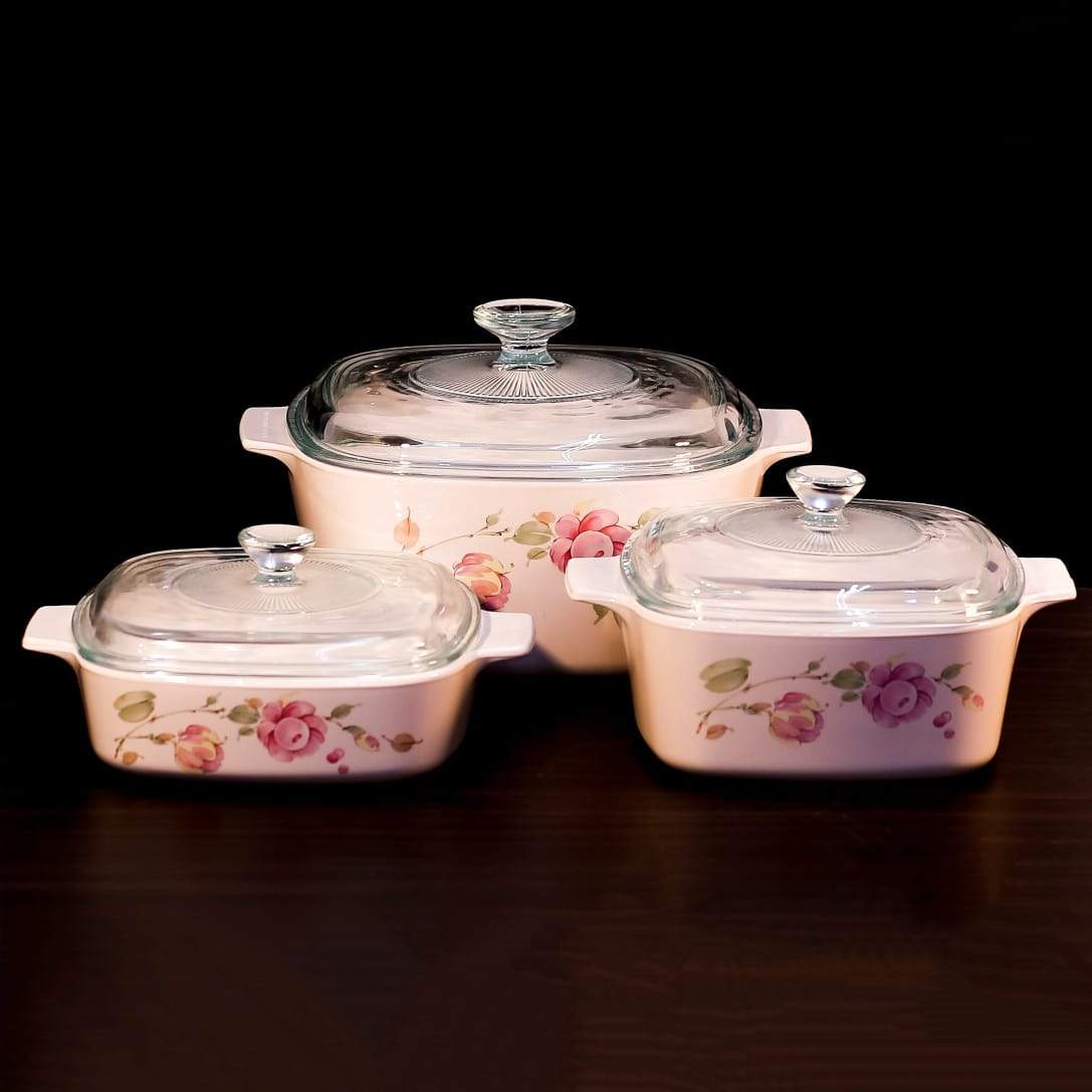DONGA SET CORNINGWARE 6PC COUNTRY ROSE A140RS SET Default Title - MamasJan Crockery