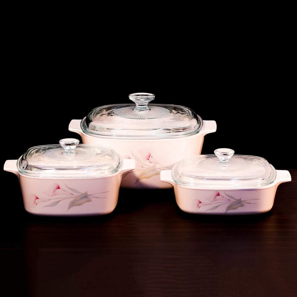 DONGA SET CORNINGWARE 6PC LILYVILLE A140LV SET Default Title - MamasJan Crockery