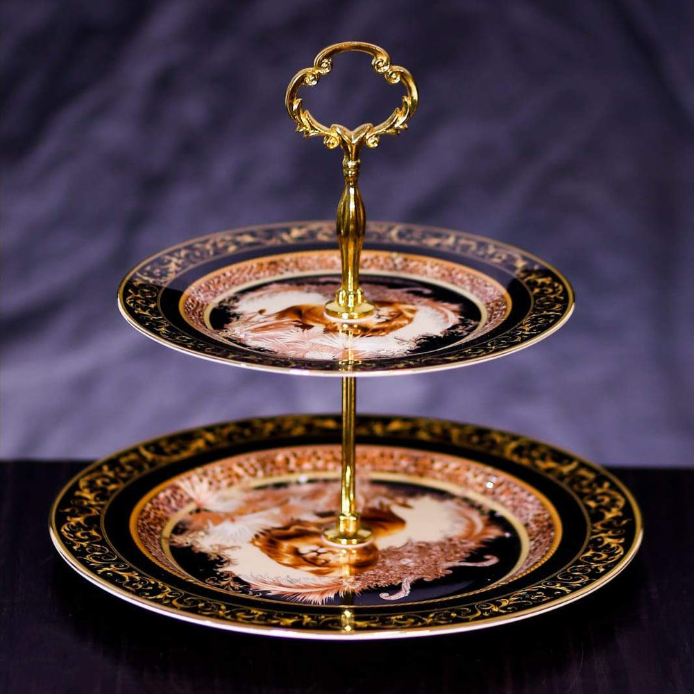 DISH CAKE ROYAL BISTRO 2TIRE K105-2-697 Default Title - MamasJan Crockery