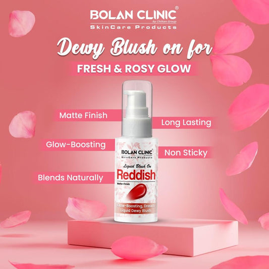 Reddish Liquid Blush On – Long Lasting, Glow–Boosting, Dream Liquid Dewy Blush with Matte Finish