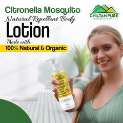 Citronella Mosquito Natural Repellent Body Lotion – Works against mosquito, Eliminate infections, Contain Anti-inflammatory properties – 100% natural