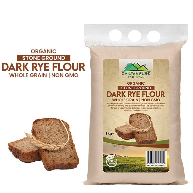 Dark Rye Flour / گہرا رائی کا آٹا / Gehra Rye ka Aata / Non GMO / Gross Weight 1kg