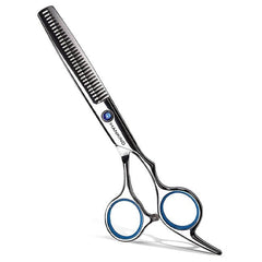 Silver 6.5” Hair Thinning Scissors with Adjustable Screws