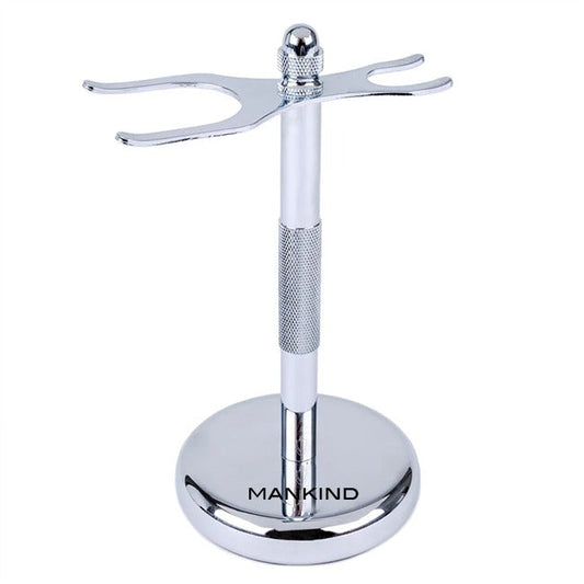 Safety Razor and Brush Stand - Polished Chrome