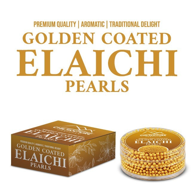 Golden Coated Elaichi Pearls / گولڈن کوٹڈ الائچی پرل / Golden Coated Cardamom Pearls