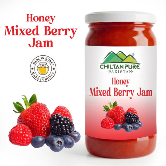 Mixed Berry Jam (Made in Honey) / مکسڈ بیری جام / Glass packaging / 630gm