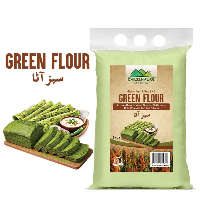 Green Flour / سبز آٹا / Sabz Aata / Gross Weight 1KG