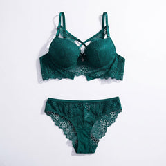 Victoria-Secret-Bra-Set-T103-Green White / 34 / C - MamasJan Lingerie