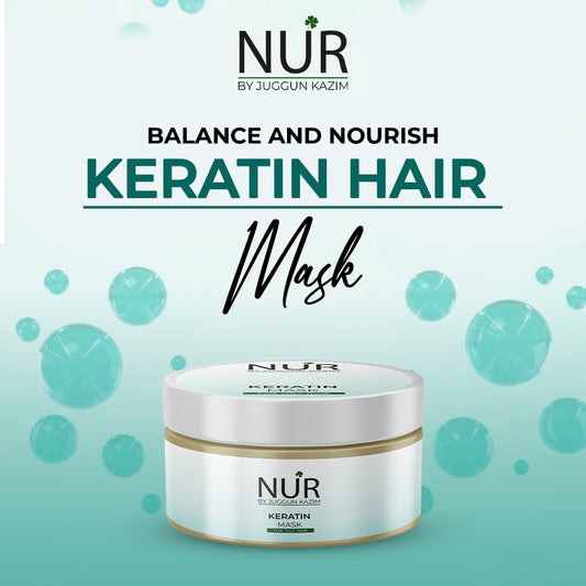 Nur Keratin Hair Mask for Oily Hair – Repair Treatment for Damaged Hair, Rehydrates dry, frizzy & Chemically treated hair