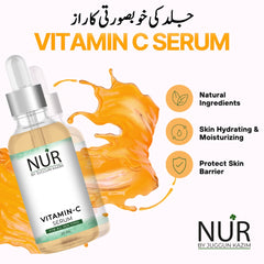 Nur Vitamin C Serum- Brightens Skin, Anti – Aging, Fades Pigmentation, Lightens Complexion, Protects Skin from Environmental & Sun Damage